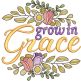 Grow In Grace Word Art Embroidery Design | Machine Embroidery Designs by JuJu