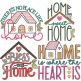 Home Sweet Home Word Art Embroidery Set | Machine Embroidery Designs by JuJu