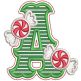 Peppermint Applique Alphabet Machine Embroidery Designs By JuJu