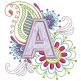 Mehndi Background Applique Monogram Machine Embroidery Designs by JuJu