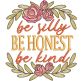 Silly Honest Kind Word Art Embroidery Design | Machine Embroidery Designs by JuJu