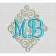 Adorn Duo Ornamental Monogram Machine Embroidery Designs by JuJu