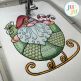 Swirly Beard Santa 3 Embroidery Design | Machine Embroidery Designs by JuJu