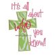 It's All About Who You Know Applique | Machine Embroidery Designs by JuJu