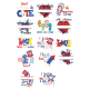 All American Applique Machine Embroidery Designs by JuJu 