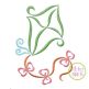 All Occasion Swirly Kite Embroidery | Machine Embroidery Designs by JuJu