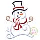 All Occasion Swirly Snowman Embroidery | Machine Embroidery Designs by JuJu