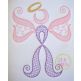 Awareness Ribbon Angel Motif | Machine Embroidery Designs by JuJu