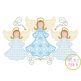 Angel Trio Motif Embroidery | Machine Embroidery Designs by JuJu