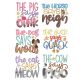 Animals Say Word Art Machine Embroidery Designs by JuJu
