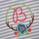 Antler Flower Frame Applique | Machine Embroidery Designs by JuJu