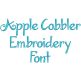 Apple Cobbler Embroidery Font Machine Embroidery Designs by JuJu