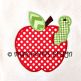Apple And Worm Applique | Machine Embroidery Designs by JuJu