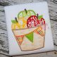 Apple Barrel Pennant Applique | Machine Embroidery Designs by JuJu