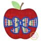 Apple Big Bow Applique Design | Machine Embroidery Designs by JuJu