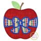 Apple Big Bow Applique Design | Machine Embroidery Designs by JuJu