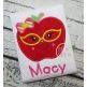 Apple Glasses Girl Applique | Machine Embroidery Designs by JuJu
