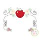 Apple Princess Frame Embroidery | Machine Embroidery Designs by JuJu