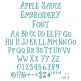 Quarter Inch Font Bundle 15 Digital Embroidery Machine Designs by JuJu