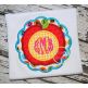 Apple Scallop Monogram Applique | Machine Embroidery Designs by JuJu