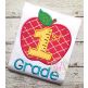 Apple School 1st Grade Number Applique | Machine Embroidery Designs by JuJu