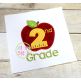 Apple School 2nd Grade Number Applique | Machine Embroidery Designs by JuJu