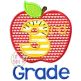 Apple School 3rd Grade Number Applique | Machine Embroidery Designs by JuJu