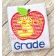 Apple School 3rd Grade Number Applique | Machine Embroidery Designs by JuJu