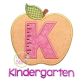 Apple School Kindergarten Number Applique | Machine Embroidery Designs by JuJu