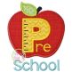 Apple Pre School Pre K Number Applique | Machine Embroidery Designs by JuJu