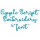 Apple Script Embroidery Font Machine Embroidery Designs by JuJu