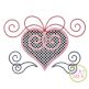 Heart Swirly Bow Applique | Machine Embroidery Designs by JuJu