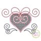 Heart Swirly Bow Applique | Machine Embroidery Designs by JuJu