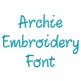 Archie Embroidery Font | Machine Embroidery Designs by JuJu