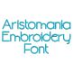 Aristomania Embroidery Font | Machine Embroidery Designs by JuJu