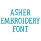 Asher Embroidery Font | Machine Embroidery Designs by JuJu