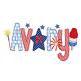 Patriotic Alphabet Embellishment Kit | Machine Embroidery Designs by JuJu
