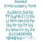 Awake Embroidery Font | Machine Embroidery Designs by JuJu