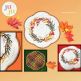 Fall Wreath Candle Mat by Oma's Place | Machine Embroidery Designs by JuJu
