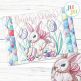 In The Hoop Bunny Kisses Mug Rug Project | Machine Embroidery Designs by JuJu