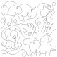 Baby Jungle End-to-End Quilting Embroidery Design | Machine Embroidery Designs by JuJu