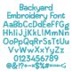 Backyard Embroidery Font | Machine Embroidery Designs by JuJu