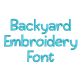 Backyard Embroidery Font | Machine Embroidery Designs by JuJu
