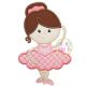 Ballerina Girl Applique | Machine Embroidery Designs by JuJu