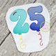 Balloon Numbers Sketch | Machine Embroidery Designs by JuJu