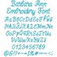 Barbara Ann Embroidery Font | Machine Embroidery Designs by JuJu