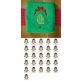 Embossed Christmas Tree Monogram Alphabet Machine Embroidery Designs by JuJu