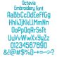 Octavia Embroidery Font | Machine Embroidery Designs by JuJu
