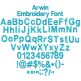 Arwin Embroidery Font | Machine Embroidery Designs by JuJu