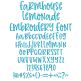 Farmhouse Lemonade Embroidery Font | Machine Embroidery Designs by JuJu